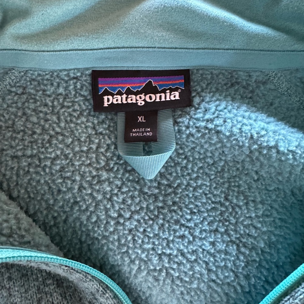 Heather teal Patagonia quarter zip
